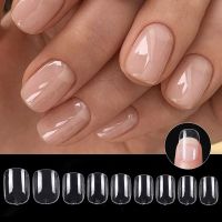 Acrylic Extension Fake Nails Full Coverage False Nails Tips Clear Transparent Full Round Press on Salon Tip Manicure Tools