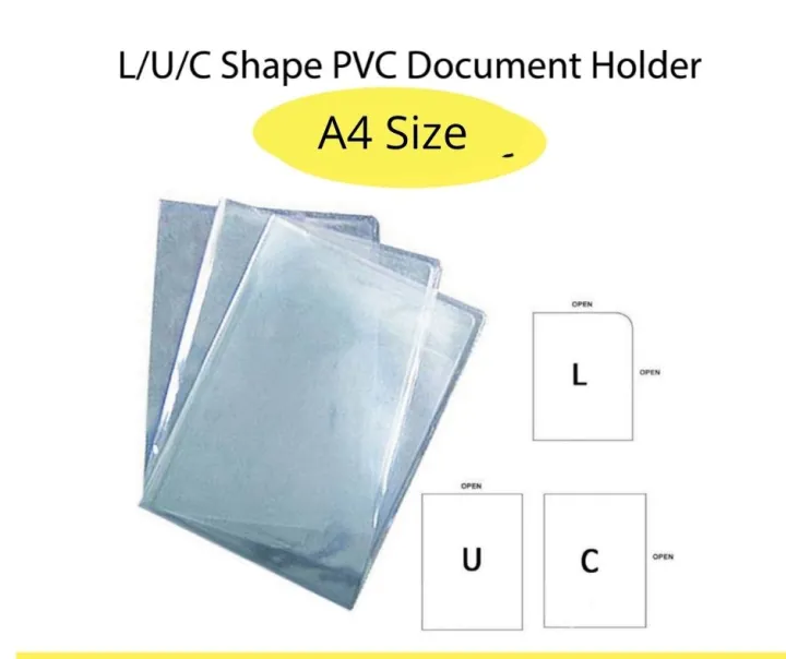 PVC Folder A4 Size- L-Shape/ U-Shape/ C-Shape | Lazada