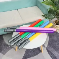 Petibaby 6pcs PVC ngoài trời vui vẻ đạo cụ Tiệc quà tặng sinh nhật Inflatable thanh kiếm thổi phồng đồ chơi sao người hâm mộ cosplay ánh sáng Saber