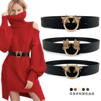 hyfvbujh◆❄™  Waistband Ladies Wide Jeans Insect Buckle Elastic Waist Belts for