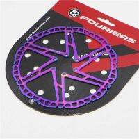 ✘■☍ Fouriers Fu Law Industry BR-D1P-2 titanium-plated mountain bike six-nail brake disc 160 180 203mm