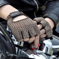 Leather Mesh Fingerless Gloves Summer Fishnet Driving Gloves Goth Motorcycle Accessories Cycling Gloves Protective Gear