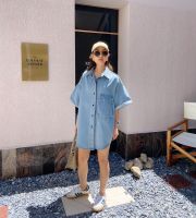 Thesimple - DENIM DRESS เสื้อยีนส์ตัวยาว มินิเดรสยีนส์