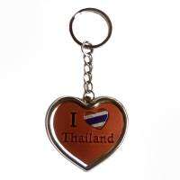 I love Thailand หัวใจ (Red) สัญลักษณ์ที่น่าสนใจ แหล่งท่องเที่ยว สถานที่สำคัญ ของฝาก ของสะสม พวงกุญแจโลหะ ลายไทย ปราณีต สวยงาม