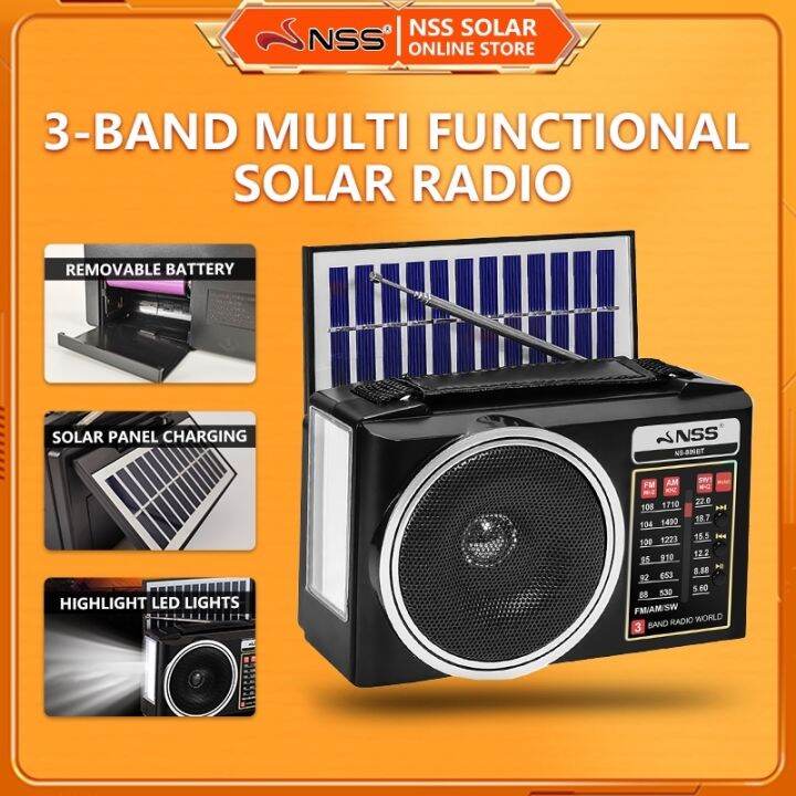 bluetooth radio AM/FM/SW 3-band with USB/TF music player and light ...