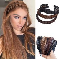 【CW】 Braid Wig Twist Headband Fishbone Lazy Hairpin Bohemia Fashion Non-slip Headdress Hoop Headwear Accessories