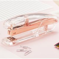 ZK40 Sliver Rose Gold Stapler Edition Metal Manual Staplers Staples Office Accessories School Stationery Supplies