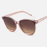 Classic Oval Red Ladies Fashion Round Frame Sunglasses Mirror Female Vintage Plastic Ocean Sun Glasses Rimmed Eyewear