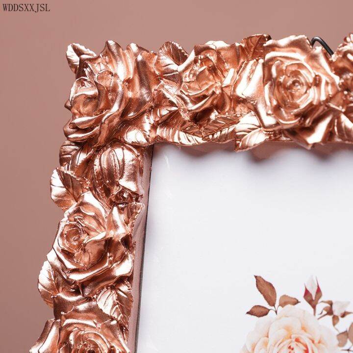 cw-wddsxxjsl-european-style-rose-embossed-photo-frame-ornaments-gold-creative-office-bedside-home-decoration