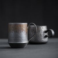 【hot】▧∋✽ KuBac HoMmi New Stoneware handmade style vintage afternoon tea ceramic mug set retro