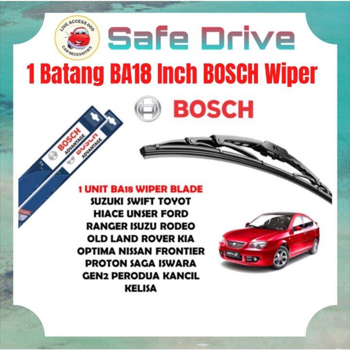  1 Batang BA18 18 Inch Bosch Advantage Wiper BladeProton Saga Iswara