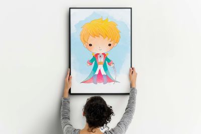 โปสเตอร์ Hiasan Dinding Rumah ศิลปะการ์ตูนภาพยนตร์เรื่อง Little Prince (1ชิ้น) ภาพผ้าใบวาดภาพห้องเด็กห้อง0719-c2
