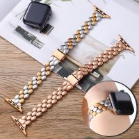 Luxury Slim Bracelet for Apple Watch 8 7 41mm 6 5 4 3 se 40mm 38 42mm Metal Steel Lady Band for IWatch Ultra 49mm 44 45mm Correa Straps