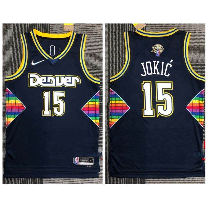 เสื้อกีฬาแขนสั้น-ลายทีม-final-patch-denver-nuggets-2023nba-15-nikola-jokic-27-jamal-murray-jersey-2023