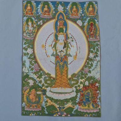 พรมพระพุทธรูป Avalokitesvara แขวนผนังภาพฝาผนังพรมติดผนังพื้นหลังหอพัก
