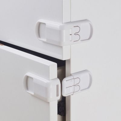 ☒☢✱ 3Pcs Children Safety Drawer Lock Kids Anti-Pinching Hand Cabinet Drawer Locks Home Security Protection Plastic Locker Buckle