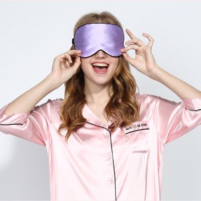 【CC】 Silk Eyepatch Nap Rest Blindfold Cover Sleeping Night Eyeshade Snore