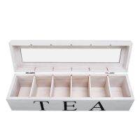 Coffe and Tea Box Organizer Wooden with Lid Coffee Tea Bag Storage Holder Organizer for Kitchen Cabinets