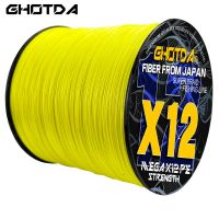 GHOTDA New Line Braided PE 12 Strands X12 300M 100M Strong Saltwaterr Fishing Wire 25/30/39/50/65/77/92/120LB