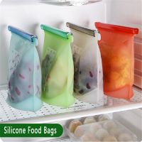 【DT】 hot  Silicone Food Bag Reusable Fresh-Keeping Sealing Storage Refrigerator Freezer Ziplock Bag Bolsas De Silicona Reutilizable