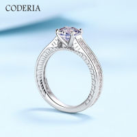 14K White Gold Plated Never Fade Sterling Silver Luxury Ring High Quality Cut D Color 1 Carat Moissanite Ring Women Jewelry