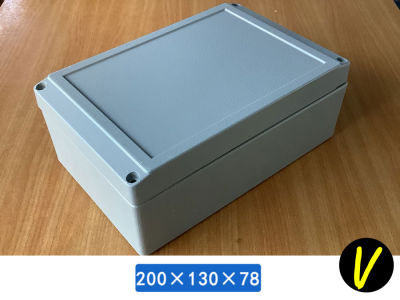กล่องอลูมิเนียมกันน้ำ IP66 สีเทา ขนาด 200 X 130 X 78 มม. (V)