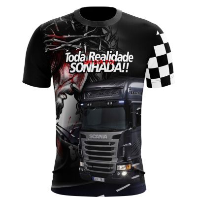 New Fashion3d Man Print Funny T-Shirt Group T-Shirt Truck Every Day Reality Was Dreamed 2023