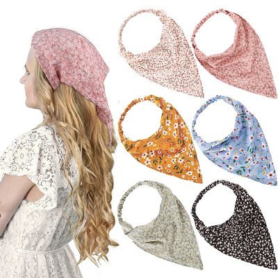 【YF】 41 Style Bohemia Women Bandana Elastic Hair Band Scarf Floral Print Triangle Headscarf Head Wrap Accessories Gifts Headwear
