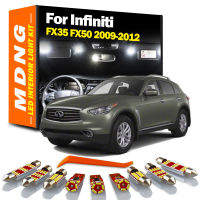 MDNG 14Pcs Canbus ไม่มีข้อผิดพลาดสำหรับ Infiniti FX35 FX50 2009 2010 2011 2012รถ LED ภายในโดมแผนที่ Light Kit รถอุปกรณ์เสริม