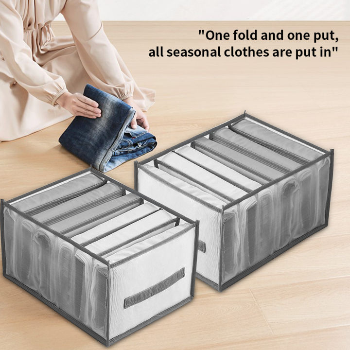2pcs-washable-sorting-portable-wardrobe-foldable-mesh-design-6-grids-large-capacity-for-jeans-daily-bedroom-clothes-drawer-organiser