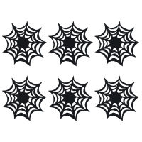 6/4/2pcs 11 ซม.Coasters Spider Web ตกแต่งธีมฮาโลวีนตกแต่งอุปกรณ์ Doilies Placemats สำหรับ Store Home-mu xuan trade