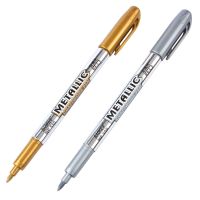 ปากกาสีเมทัลลิกปากกา Gold และ Silver Art 1.5มม.สีจัดหาปากกาสำหรับนักเรียน