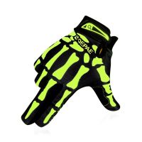 ﹍₪ Full Finger Skull Gloves Skeleton Pattern Bicycle Cycling Motorcycle Gloves Motorbike Racing Riding Gloves Bike Riding Mitten