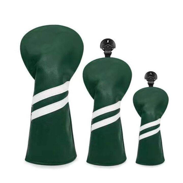 simple-stripes-golf-club-cover-headcovers-for-driver-fairway-woods-hybrid-waterproof-pu-leather-soft-protector-durable-covers