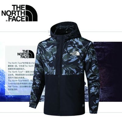 [ส่งของ]THE NORTH FACE เสื้อแจ็กเก็ต กันลม ลําลอง มีฮู้ด ลายพราง กันน้ํา คุณภาพสูง แฟชั่นสําหรับผู้ชาย