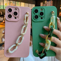 TTJJ เคสป้องกันกล้องกำไลข้อมือรูปโซ่สำหรับ Samsung S23 S22 S21 FE S20 Note 20 10 Lite A53 33 23 13 73 32 42 52 72 12หินอ่อนสุดหรู