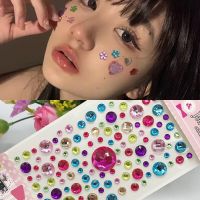 DIY Face Makeup Decoration Acrylic Sticker Crystal Diamond Drill Phone Decoration Sticker Disposable Rhinestones Tattoo Stickers Stickers