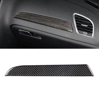 dfthrghd For Audi A4 B8 2009 2010 2011 2012 2013 2014 2015 2016 Carbon Fiber Left Driver Side Dashboard Decor Cover Trim