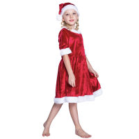 Christmas Stage Costumes For Kindergarten Children Little Girls Christmas Little Red Dress Cute Skirt Party Role-playing Suit