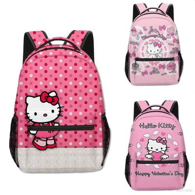 Sanrio HelloKitty Backpack for Women Men Student Large Capacity Breathable Printing Fashion Multipurpose Bags