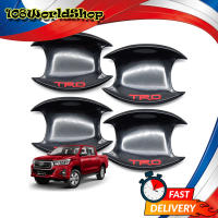 เบ้ากลม ดำเงา+โลโก้แดง "TRD" Toyota  ขนาด 14x0.5x11 จำนวน 4 Pieces REVO Rocco, Fortuner, Innova ปี2015-2019