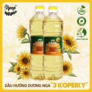 Combo 2 Chai Dầu Ăn Hoa Hướng Dương Organic Nhập Khẩu Nga Vipep Chai 1L