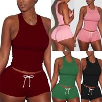 tr1 Shop New Women Slim Loose Outfits Crop Tops Short Pants Casual Jumpsuits 2pcs