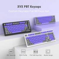 169/187คีย์กุญแจหมวกแบบ Double-Shot สีม่วง Grey XVX Profile หมวกคีย์ Backlit Cherry MX สำหรับคีย์บอร์ดเกมมิ่ง2023ลดราคา