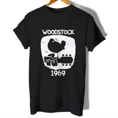 【Party Clothing】gildan เสื้อยืด ผ้าฝ้าย 100% พิมพ์ลาย Woodstock1969 สําหรับผู้ชาย QC7311625