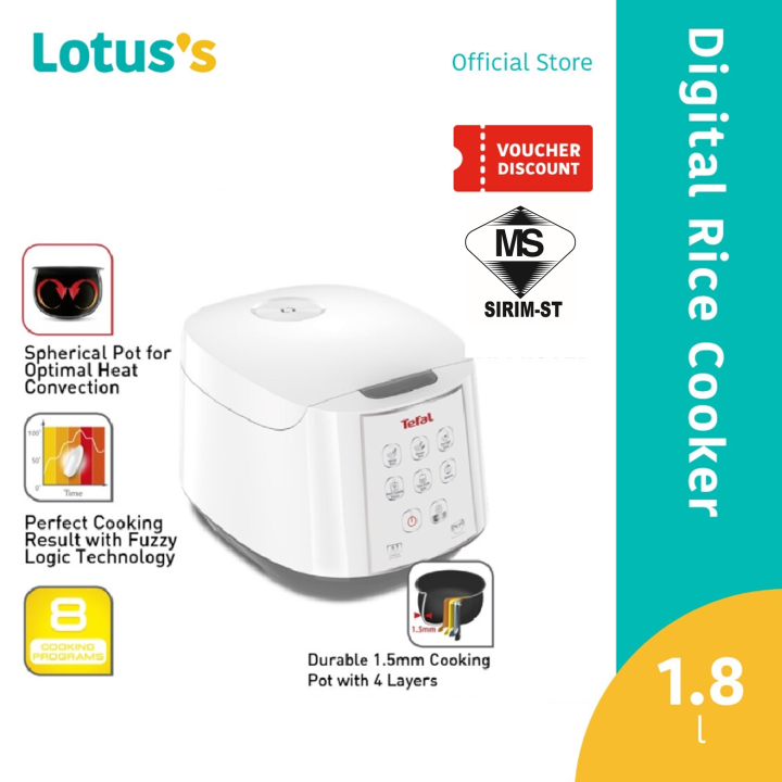 [With Voucher] Tefal TEFRK7321 Fuzzy Logic Jar Digital Rice Cooker 1