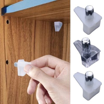 20pcs Shelf Studs Pegs with Metal Pin Shelves Support Separator Fixed Cabinet Cupboard Wooden Furniture Bracket Holder