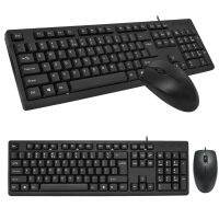 H7JA Slim Flat Quiet Gaming 104 Keys Keyboard &amp; Small Portable Mouse Combo Programmable For Game And Work Ergonomic Full Size