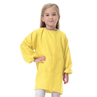 Drawing Long Sleeve DIY Waterproof Boys Girls Painting Smock Polyester Casual Kindergarten Front Pocket Cooking Chilrden Apron