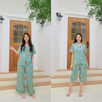 ชุดนอน Muslin pajamas  ชุดนอน  ซาติน Silk Satin ผ้านุ่มลื่น ใส่สบาย ( รุ่น T1025,N1025,L1025)